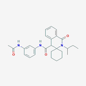 N-[3-(acetylamino)phenyl]-2'-(butan-2-yl)-1'-oxo-1',4'-dihydro-2'H-spiro[cyclohexane-1,3'-isoquinoline]-4'-carboxamide