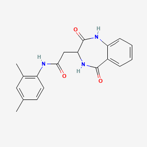 molecular formula C19H19N3O3 B10983868 N-(2,4-dimethylphenyl)-2-(2,5-dioxo-2,3,4,5-tetrahydro-1H-1,4-benzodiazepin-3-yl)acetamide 