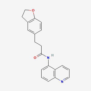 molecular formula C20H18N2O2 B10983872 3-(2,3-dihydro-1-benzofuran-5-yl)-N-(quinolin-5-yl)propanamide 