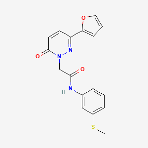 2-(3-(furan-2-yl)-6-oxopyridazin-1(6H)-yl)-N-(3-(methylthio)phenyl)acetamide