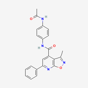 N-[4-(acetylamino)phenyl]-3-methyl-6-phenyl[1,2]oxazolo[5,4-b]pyridine-4-carboxamide