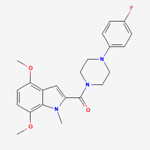 molecular formula C22H24FN3O3 B10983889 (4,7-dimethoxy-1-methyl-1H-indol-2-yl)[4-(4-fluorophenyl)piperazin-1-yl]methanone 