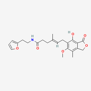 molecular formula C23H27NO6 B10983899 (4E)-N-[2-(furan-2-yl)ethyl]-6-(4-hydroxy-6-methoxy-7-methyl-3-oxo-1,3-dihydro-2-benzofuran-5-yl)-4-methylhex-4-enamide 