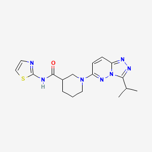 1-[3-(propan-2-yl)[1,2,4]triazolo[4,3-b]pyridazin-6-yl]-N-(1,3-thiazol-2-yl)piperidine-3-carboxamide