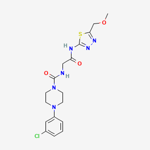 molecular formula C17H21ClN6O3S B10983907 4-(3-chlorophenyl)-N-(2-{[(2Z)-5-(methoxymethyl)-1,3,4-thiadiazol-2(3H)-ylidene]amino}-2-oxoethyl)piperazine-1-carboxamide 