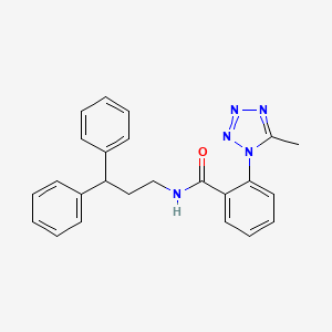 N-(3,3-diphenylpropyl)-2-(5-methyl-1H-tetrazol-1-yl)benzamide