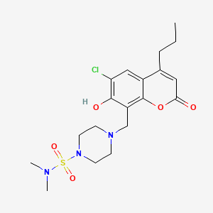 molecular formula C19H26ClN3O5S B10983927 4-[(6-chloro-7-hydroxy-2-oxo-4-propyl-2H-chromen-8-yl)methyl]-N,N-dimethylpiperazine-1-sulfonamide 