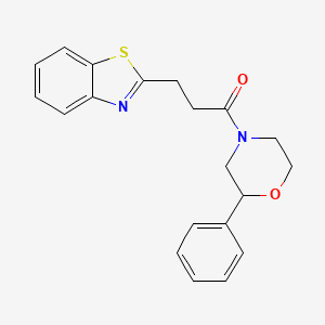 3-(1,3-Benzothiazol-2-yl)-1-(2-phenylmorpholin-4-yl)propan-1-one