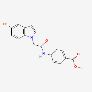 molecular formula C18H15BrN2O3 B10983977 methyl 4-{[(5-bromo-1H-indol-1-yl)acetyl]amino}benzoate 