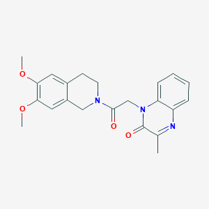 1-(2-(6,7-dimethoxy-3,4-dihydroisoquinolin-2(1H)-yl)-2-oxoethyl)-3-methylquinoxalin-2(1H)-one