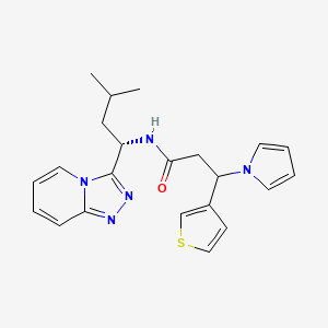 N-(3-methyl-1-[1,2,4]triazolo[4,3-a]pyridin-3-ylbutyl)-3-(1H-pyrrol-1-yl)-3-(3-thienyl)propanamide