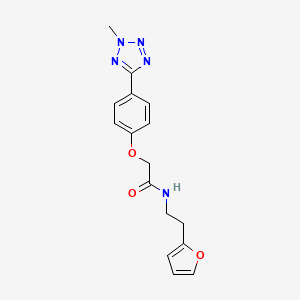 molecular formula C16H17N5O3 B10984011 N-[2-(furan-2-yl)ethyl]-2-[4-(2-methyl-2H-tetrazol-5-yl)phenoxy]acetamide 