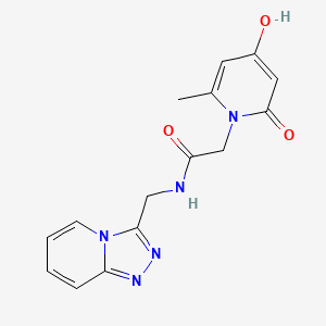 molecular formula C15H15N5O3 B10984013 2-(4-hydroxy-6-methyl-2-oxopyridin-1(2H)-yl)-N-([1,2,4]triazolo[4,3-a]pyridin-3-ylmethyl)acetamide 