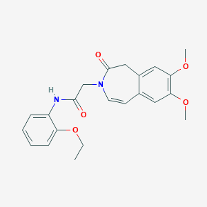 molecular formula C22H24N2O5 B10984021 2-(7,8-dimethoxy-2-oxo-1,2-dihydro-3H-3-benzazepin-3-yl)-N-(2-ethoxyphenyl)acetamide 