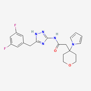 N-[3-(3,5-difluorobenzyl)-1H-1,2,4-triazol-5-yl]-2-[4-(1H-pyrrol-1-yl)tetrahydro-2H-pyran-4-yl]acetamide