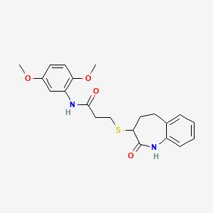 N-(2,5-dimethoxyphenyl)-3-[(2-hydroxy-4,5-dihydro-3H-1-benzazepin-3-yl)sulfanyl]propanamide