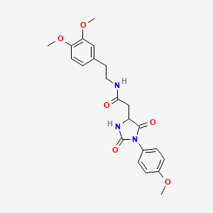 N-[2-(3,4-dimethoxyphenyl)ethyl]-2-[1-(4-methoxyphenyl)-2,5-dioxoimidazolidin-4-yl]acetamide