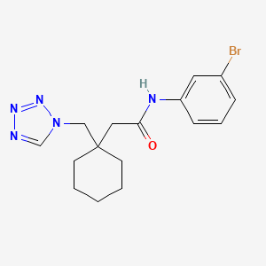 N-(3-bromophenyl)-2-[1-(1H-tetrazol-1-ylmethyl)cyclohexyl]acetamide