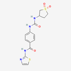 4-{[(1,1-dioxidotetrahydrothiophen-3-yl)carbamoyl]amino}-N-(1,3-thiazol-2-yl)benzamide