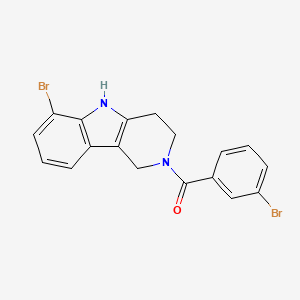 (3-bromophenyl)(6-bromo-1,3,4,5-tetrahydro-2H-pyrido[4,3-b]indol-2-yl)methanone