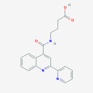 molecular formula C19H17N3O3 B10984097 4-({[2-(Pyridin-2-yl)quinolin-4-yl]carbonyl}amino)butanoic acid 