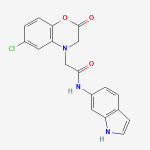 2-(6-chloro-2-oxo-2,3-dihydro-4H-1,4-benzoxazin-4-yl)-N-(1H-indol-6-yl)acetamide