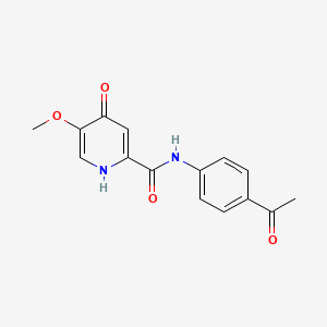 molecular formula C15H14N2O4 B10984111 N-(4-acetylphenyl)-4-hydroxy-5-methoxypyridine-2-carboxamide 