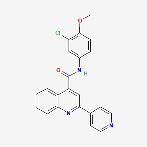 N-(3-chloro-4-methoxyphenyl)-2-(pyridin-4-yl)quinoline-4-carboxamide