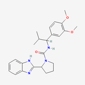 2-(1H-benzimidazol-2-yl)-N-[1-(3,4-dimethoxyphenyl)-2-methylpropyl]pyrrolidine-1-carboxamide