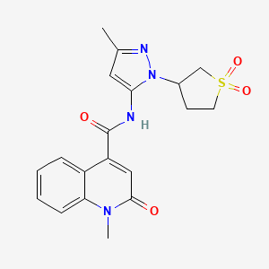 N-[1-(1,1-dioxidotetrahydrothiophen-3-yl)-3-methyl-1H-pyrazol-5-yl]-1-methyl-2-oxo-1,2-dihydroquinoline-4-carboxamide