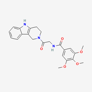 3,4,5-trimethoxy-N-(2-oxo-2-{1H,2H,3H,4H,5H-pyrido[4,3-b]indol-2-yl}ethyl)benzamide