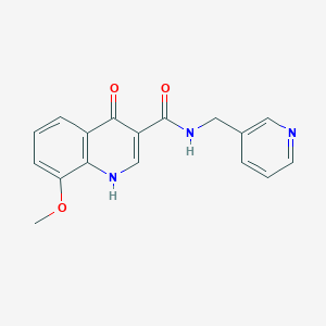 8-methoxy-4-oxo-N-(pyridin-3-ylmethyl)-1,4-dihydroquinoline-3-carboxamide