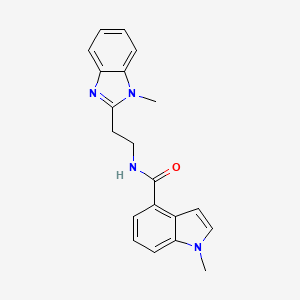 molecular formula C20H20N4O B10984209 1-methyl-N-[2-(1-methyl-1H-benzimidazol-2-yl)ethyl]-1H-indole-4-carboxamide 