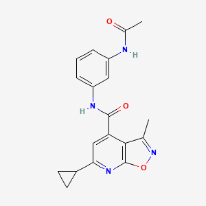 6-cyclopropyl-N-(3-acetamidophenyl)-3-methyl-[1,2]oxazolo[5,4-b]pyridine-4-carboxamide