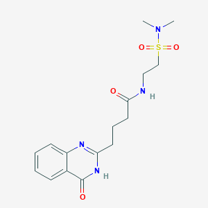 N-[2-(dimethylsulfamoyl)ethyl]-4-(4-hydroxyquinazolin-2-yl)butanamide