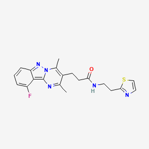 3-(10-fluoro-2,4-dimethylpyrimido[1,2-b]indazol-3-yl)-N-[2-(1,3-thiazol-2-yl)ethyl]propanamide