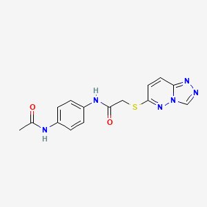 N-[4-(acetylamino)phenyl]-2-([1,2,4]triazolo[4,3-b]pyridazin-6-ylsulfanyl)acetamide