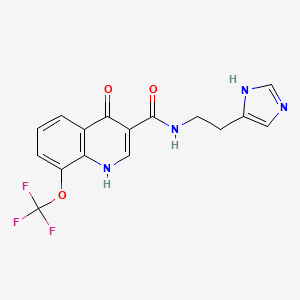 molecular formula C16H13F3N4O3 B10984244 4-hydroxy-N-[2-(1H-imidazol-4-yl)ethyl]-8-(trifluoromethoxy)quinoline-3-carboxamide 