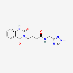 4-(2-hydroxy-4-oxoquinazolin-3(4H)-yl)-N-[(1-methyl-1H-1,2,4-triazol-3-yl)methyl]butanamide