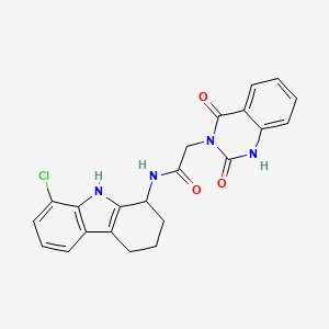 N-(8-chloro-2,3,4,9-tetrahydro-1H-carbazol-1-yl)-2-(2-hydroxy-4-oxoquinazolin-3(4H)-yl)acetamide