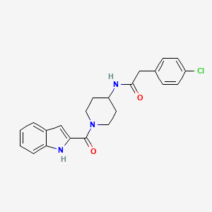 2-(4-chlorophenyl)-N-[1-(1H-indol-2-ylcarbonyl)piperidin-4-yl]acetamide