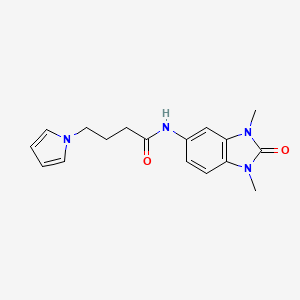 N-(1,3-dimethyl-2-oxo-2,3-dihydro-1H-benzimidazol-5-yl)-4-(1H-pyrrol-1-yl)butanamide