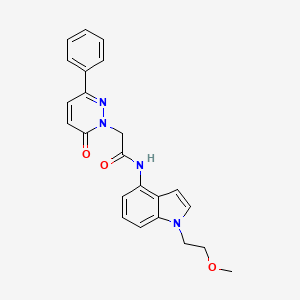 N-[1-(2-methoxyethyl)-1H-indol-4-yl]-2-(6-oxo-3-phenylpyridazin-1(6H)-yl)acetamide