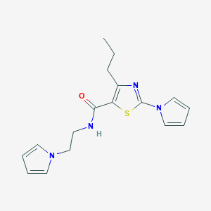 molecular formula C17H20N4OS B10984333 4-propyl-2-(1H-pyrrol-1-yl)-N-[2-(1H-pyrrol-1-yl)ethyl]-1,3-thiazole-5-carboxamide 