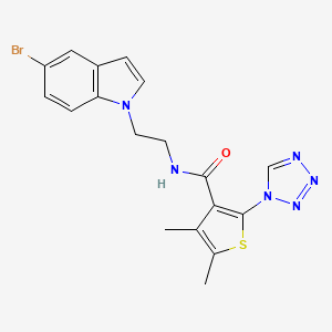 N-[2-(5-bromo-1H-indol-1-yl)ethyl]-4,5-dimethyl-2-(1H-tetrazol-1-yl)thiophene-3-carboxamide