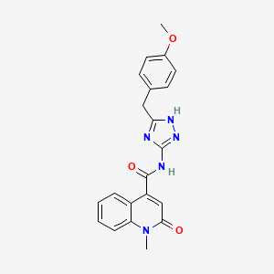 N-[3-(4-methoxybenzyl)-1H-1,2,4-triazol-5-yl]-1-methyl-2-oxo-1,2-dihydroquinoline-4-carboxamide