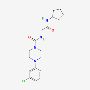 4-(3-chlorophenyl)-N-[2-(cyclopentylamino)-2-oxoethyl]piperazine-1-carboxamide