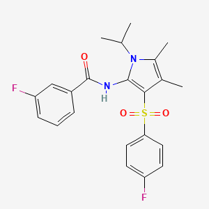 3-fluoro-N-{3-[(4-fluorophenyl)sulfonyl]-4,5-dimethyl-1-(propan-2-yl)-1H-pyrrol-2-yl}benzamide