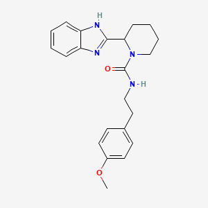 molecular formula C22H26N4O2 B10984395 2-(1H-benzimidazol-2-yl)-N-[2-(4-methoxyphenyl)ethyl]piperidine-1-carboxamide 