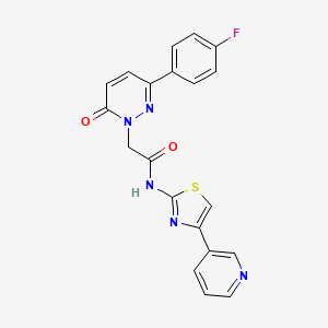 molecular formula C20H14FN5O2S B10984414 2-[3-(4-fluorophenyl)-6-oxopyridazin-1(6H)-yl]-N-[(2Z)-4-(pyridin-3-yl)-1,3-thiazol-2(3H)-ylidene]acetamide 